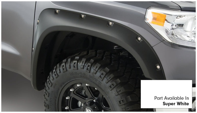 Bushwacker 16-18 Toyota Tundra Fleetside Pocket Style Flares 4pc 66.7/78.7/97.6in Bed - Super White Bushwacker