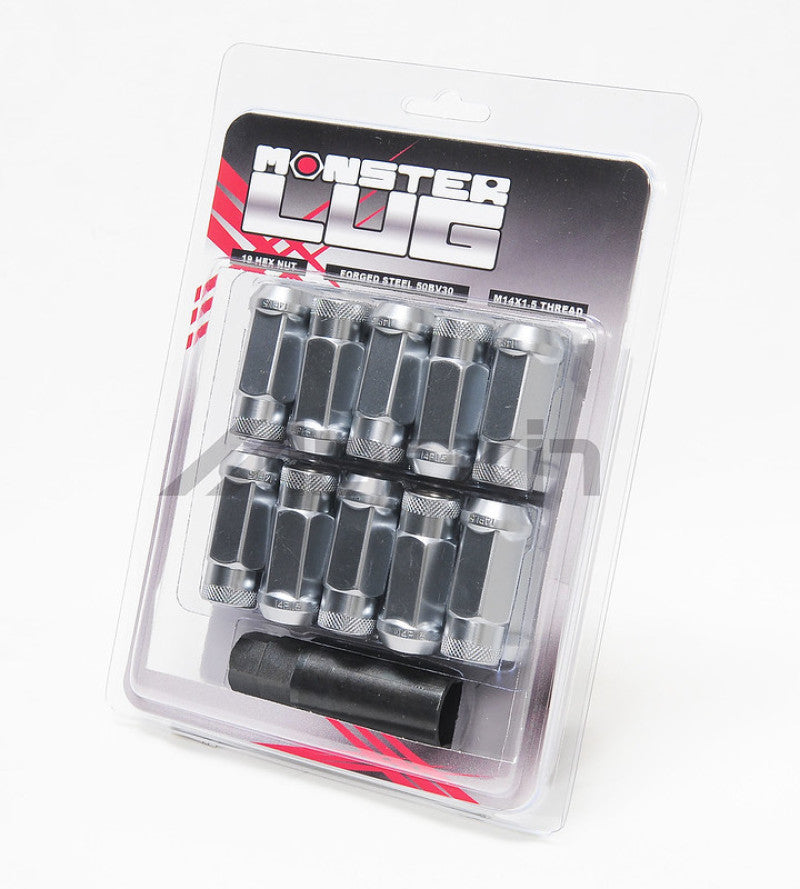 Wheel Mate 14x1.50 Monster Open End Silver Lug Nut - Set of 20 Wheel Mate