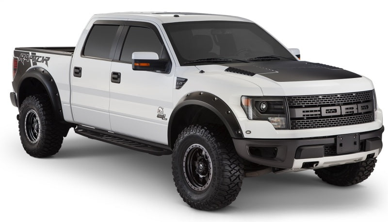 Bushwacker 10-14 Ford F-150 SVT Raptor Pocket Style Flares 4pc - Black Bushwacker