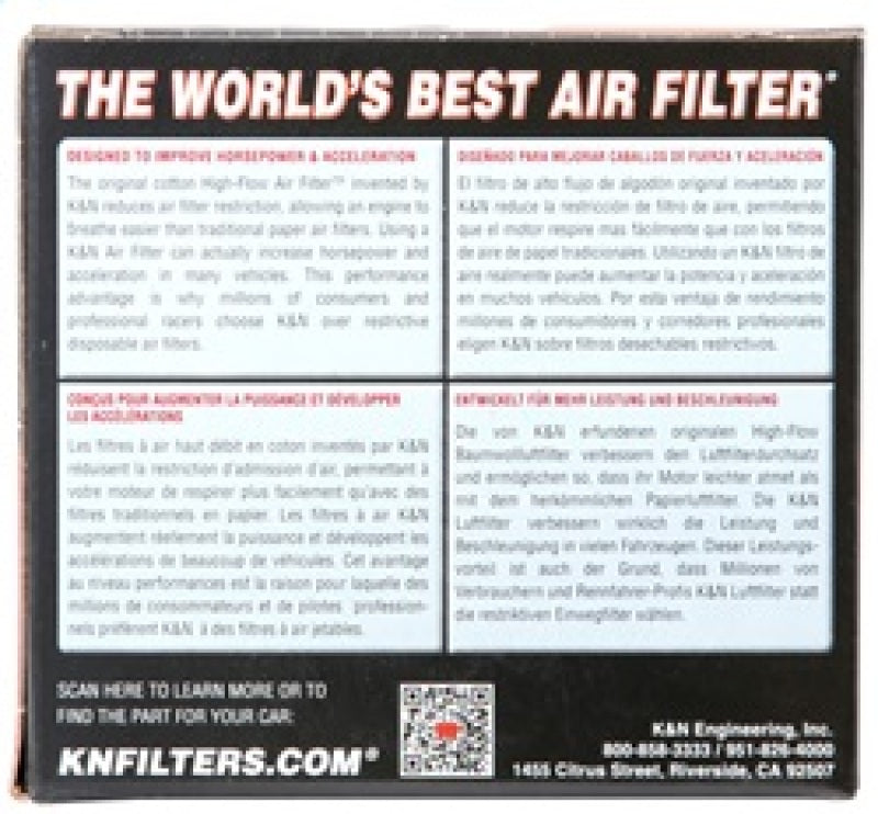 K&N 2017 BMW G310R/G310GS 313CC Replacement Drop In Air Filter K&N Engineering