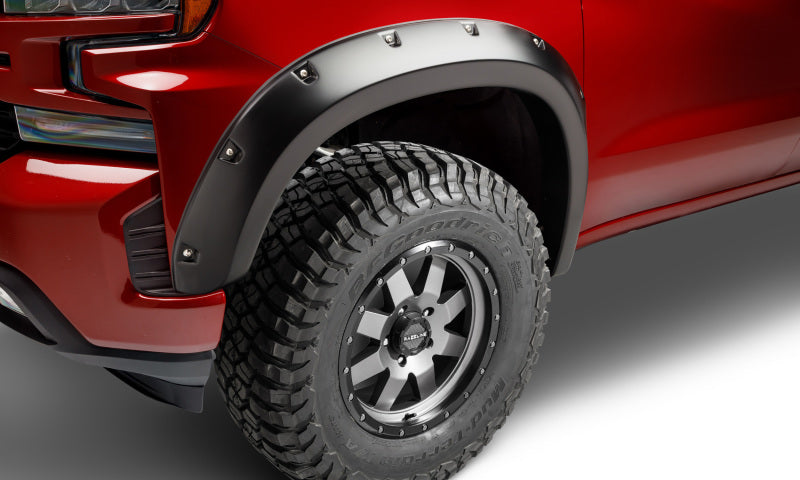 Bushwacker 19-23 Chevrolet Silverado 1500 (Excl. ZR2) Pocket Style Fender Flares 4pc - Smooth Black Bushwacker