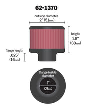 Load image into Gallery viewer, K&amp;N 1in Flange ID x 2in OD x 1.5 inch H Rubber Base Crankcase Vent Filter K&amp;N Engineering