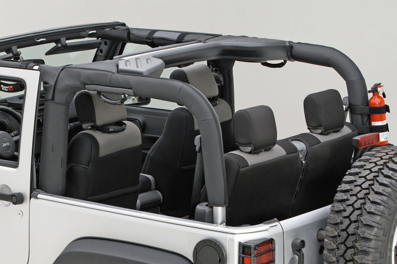 Rugged Ridge Roll Bar Cover Black Vinyl 07-18 Jeep Wrangler JK Rugged Ridge