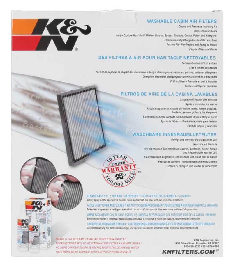 K&N 08-20 Dodge Grand Caravan 3.6L Cabin Air Filter K&N Engineering