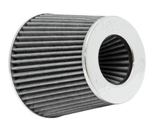 Load image into Gallery viewer, K&amp;N Universal Filter Chrome Round Tapered White - 4in Flange ID x 1.125in Flange Length x 5.5in H K&amp;N Engineering