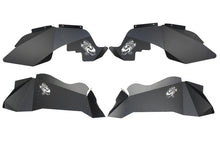 Load image into Gallery viewer, Fishbone Offroad 07-18 Jeep Wrangler JK Logo Aluminum Inner Fenders - Black Powdercoat Fishbone Offroad
