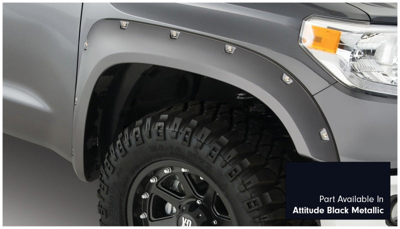 Bushwacker 16-18 Toyota Tundra Fleetside Pocket Style Flares 4pc - Midnight Black Bushwacker