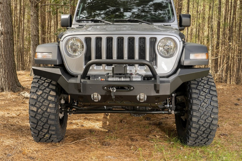 Rugged Ridge HD Bumper Full Width Front 07-18 Jeep Wrangler JK 18-20 Jeep Wrangler JL 2020 JT Rugged Ridge