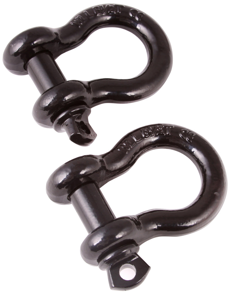 Rugged Ridge 3/4in Black D-Shackles Rugged Ridge