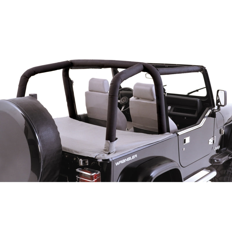 Rugged Ridge Roll Bar Cover Kit Black Denim 97-02 Jeep Wrangler Rugged Ridge