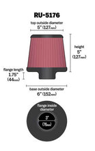 Load image into Gallery viewer, K&amp;N Universal Rubber Filter-Round Tapered 3in Flange ID x 6in Base OD x 6in Top OD x 5in H K&amp;N Engineering