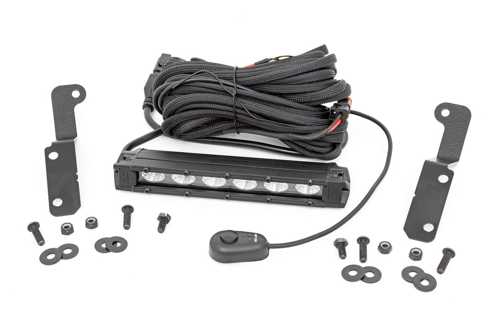 LED Light | Cowl Mount | 6" Black Slimline | Can-Am Maverick X3 Rough Country