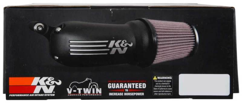 K&N 01-17 Harley Davidson Softail / Dyna FI Performance Air Intake System Silver K&N Engineering