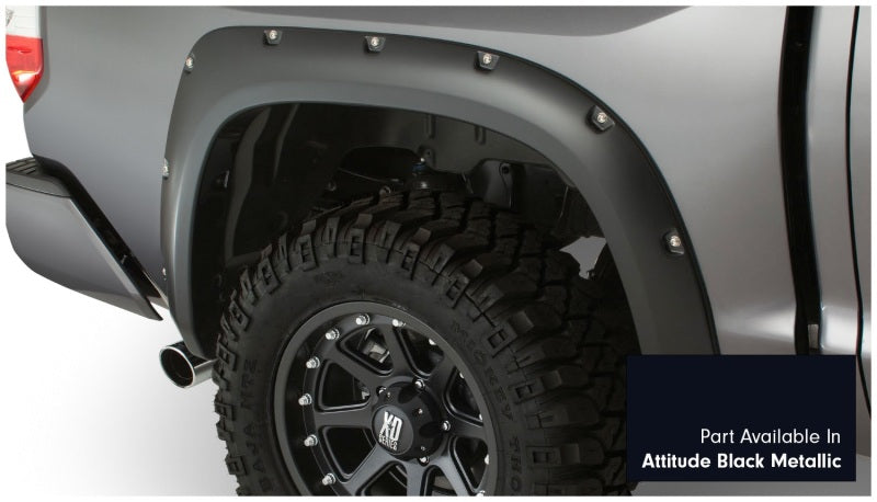Bushwacker 16-18 Toyota Tundra Fleetside Pocket Style Flares 4pc - Midnight Black Bushwacker