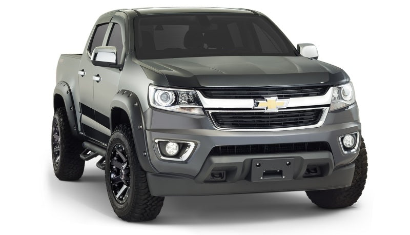 Bushwacker 15-18 Chevy ado Fleetside Pocket Style Flares 4pc 74.0in Bed - Black Bushwacker