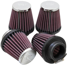 Load image into Gallery viewer, K&amp;N Universal Oval Chrome Filter 1 9/16 in. Flange 3 in. Base 2 inch Top 3 in. Height (4 Per Box) K&amp;N Engineering