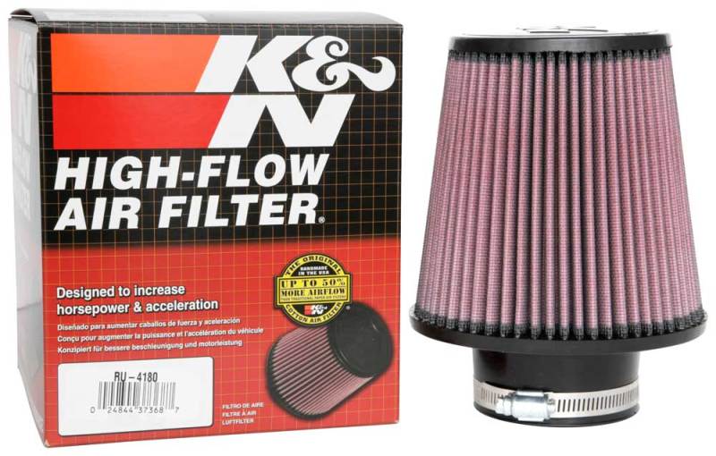 K&N Universal Clamp-On Air Filter 3in FLG / 6in B / 4-1/2in T / 6in H K&N Engineering