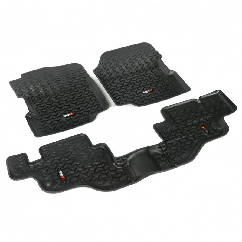 Rugged Ridge Floor Liner Front/Rear Black 1976-1986 Jeep CJ-7 / Jeep Wrangler 87-95 / YJ Rugged Ridge