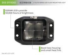 Load image into Gallery viewer, DV8 Offroad Elite Series 3in Cube LED Light 40W Spot 3W LED DV8 Offroad