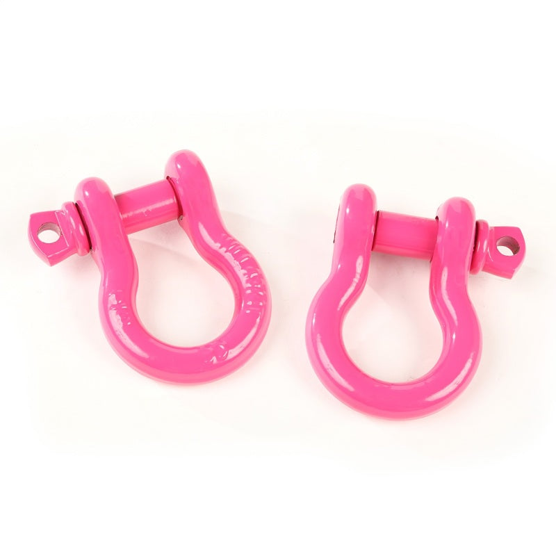 Rugged Ridge Pink 3/4in D-Ring Shackles Rugged Ridge