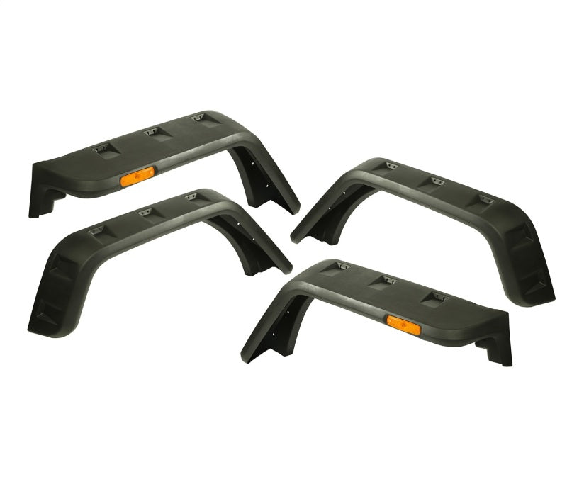 Rugged Ridge Hurricane Fender Flare Kit EU Textured 07-18 Jeep Wrangler JK Rugged Ridge