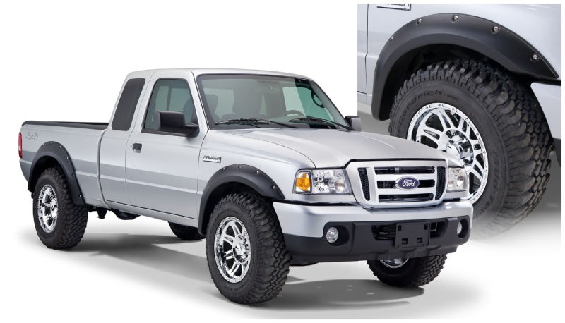 Bushwacker 93-11 Ford Ranger Styleside Pocket Style Flares 4pc 72.0/84.0in Bed - Black Bushwacker