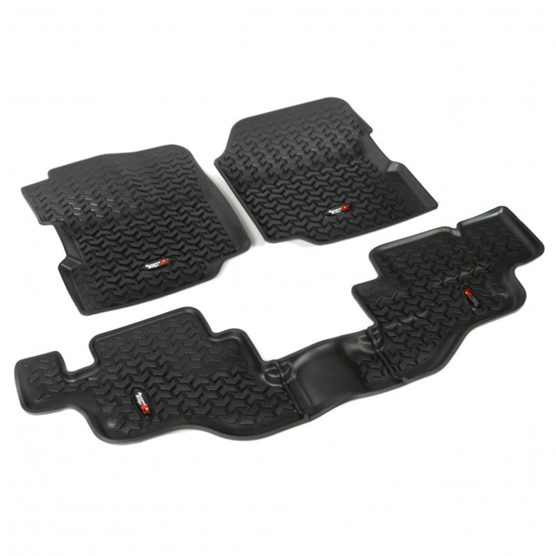 Rugged Ridge Floor Liner Front/Rear Black 1976-1986 Jeep CJ-7 / Jeep Wrangler 87-95 / YJ Rugged Ridge