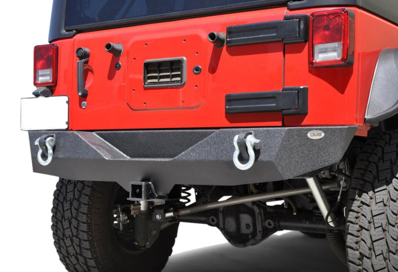 DV8 Offroad 07-18 Jeep Wrangler JK Steel Mid Length Rear Bumper DV8 Offroad