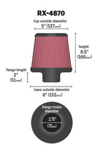 Load image into Gallery viewer, K&amp;N Filter Universal X Stream Clamp-On 2 3/4 inch Flange 6 inch Base  5 inch Top 6 1/2 inch Height K&amp;N Engineering