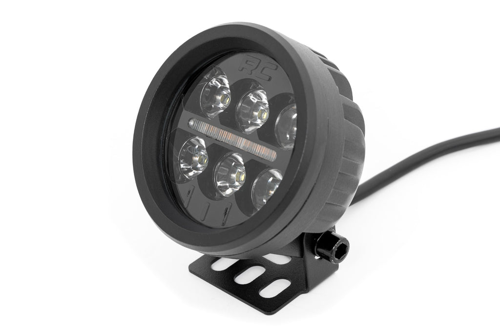 Black Series Round LED Light Pair | 3.5 Inch | Amber DRL Rough Country