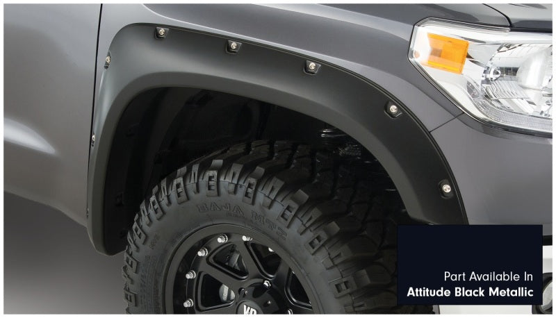 Bushwacker 16-18 Toyota Tundra Fleetside Pocket Style Flares 4pc - Midnight Black Bushwacker