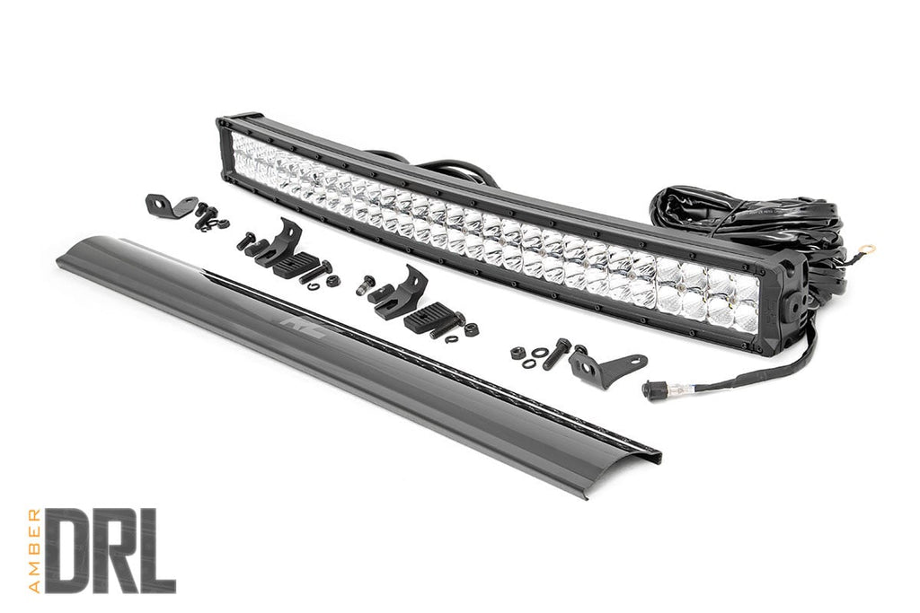 Chrome Series LED | 30 Inch Light| Curved Dual Row | White DRL Rough Country