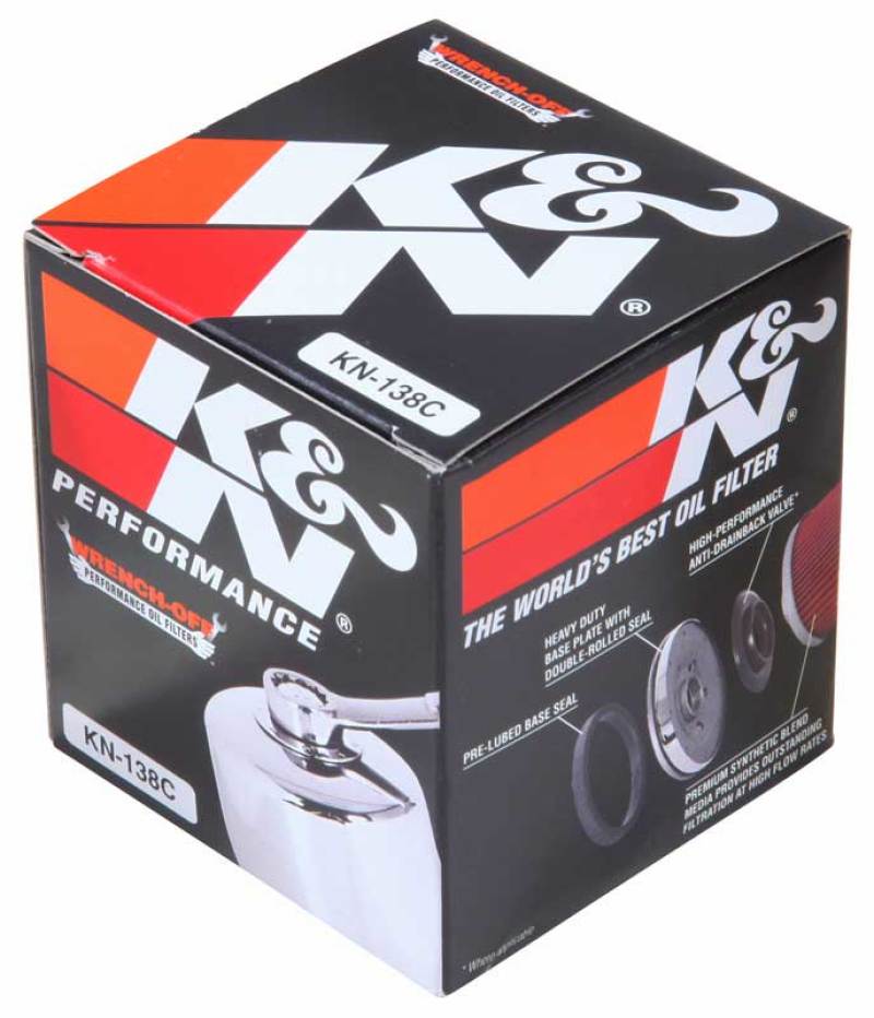 K&N Suzuki / Arctic Cat / Cagiva / Kawasaki / Kymco / Aprilia 2.813in OD x 3.221in H Oil Filter K&N Engineering