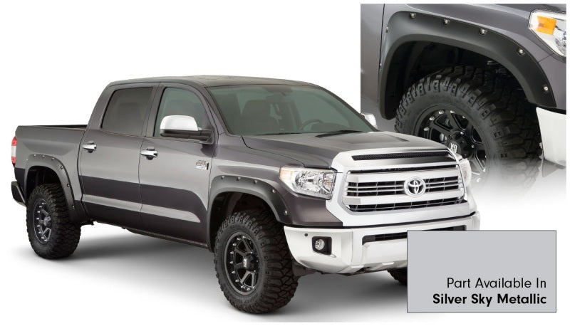 Bushwacker 16-18 Toyota Tundra Fleetside Pocket Style Flares 4pc 66.7/78.7/97.6in Bed - Silver Sky Bushwacker