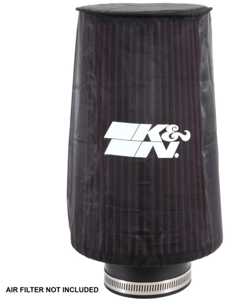 K&N Universal Round Tapered Filter Wrap - Black - 6in Base ID x 4.625in Top ID x 9in Height K&N Engineering