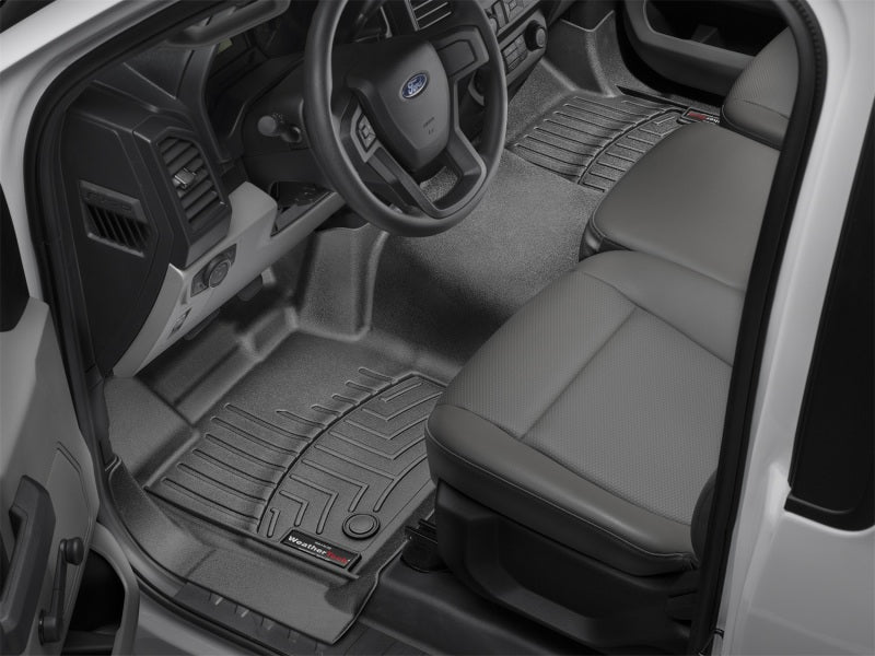 WeatherTech 2019+ Chevrolet Silverado 1500 Crew Cab w/ Vinyl Floors Rear Floorliner - Black WeatherTech
