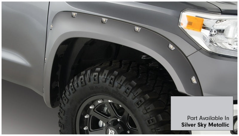 Bushwacker 16-18 Toyota Tundra Fleetside Pocket Style Flares 4pc 66.7/78.7/97.6in Bed - Silver Sky Bushwacker
