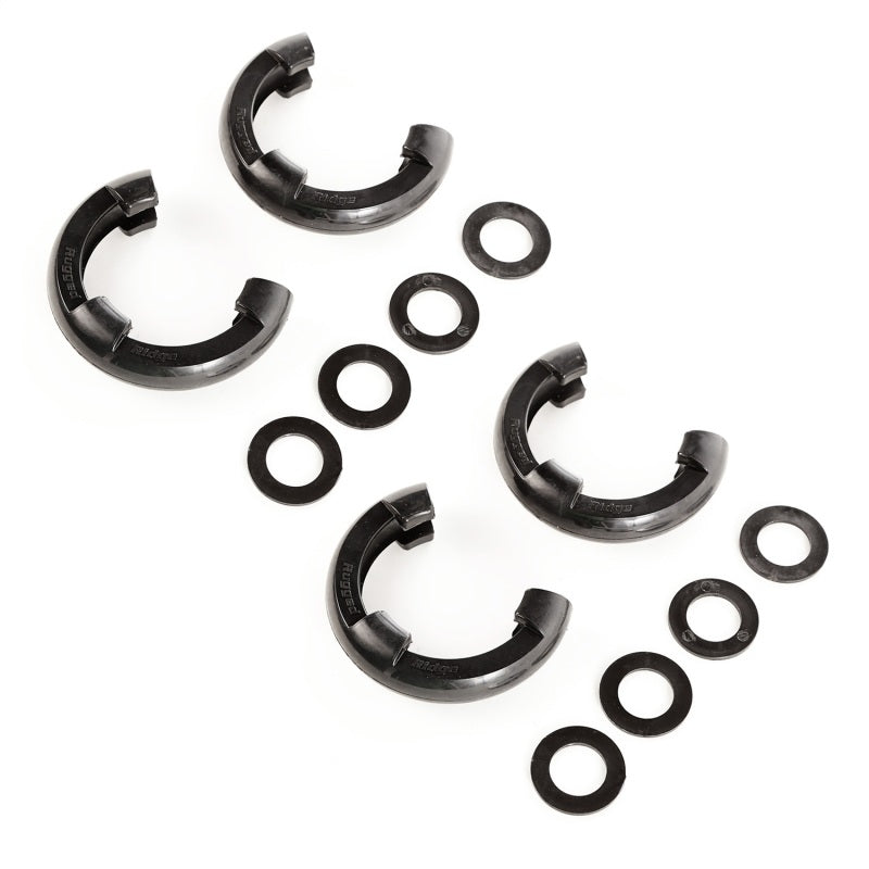 Rugged Ridge 3/4in Black D-Ring Isolator Kit Rugged Ridge