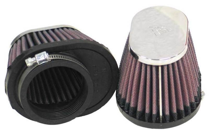 K&N Universal Chrome Filter 2 1/8in FLG / 4in x 3in Bottom / 2in Top / 2 3/4in Height (2 Per Box) K&N Engineering