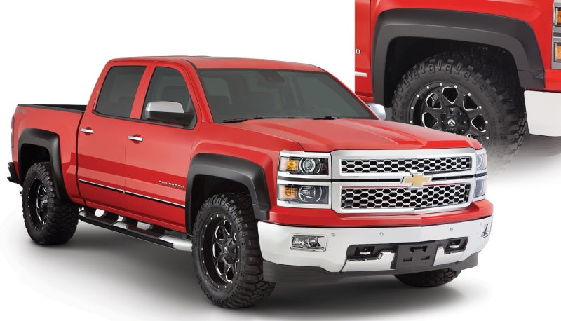 Bushwacker 14-16 Chevy Silverado 1500 Extend-A-Fender Style Flares 4pc - Black Bushwacker