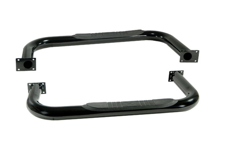 Rugged Ridge 3-In Round Side Steps Black 87-95 Jeep Wrangler Rugged Ridge