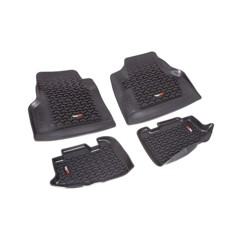Rugged Ridge Floor Liner Front/Rear Black 1997-2006 Jeep Wrangler TJ Rugged Ridge