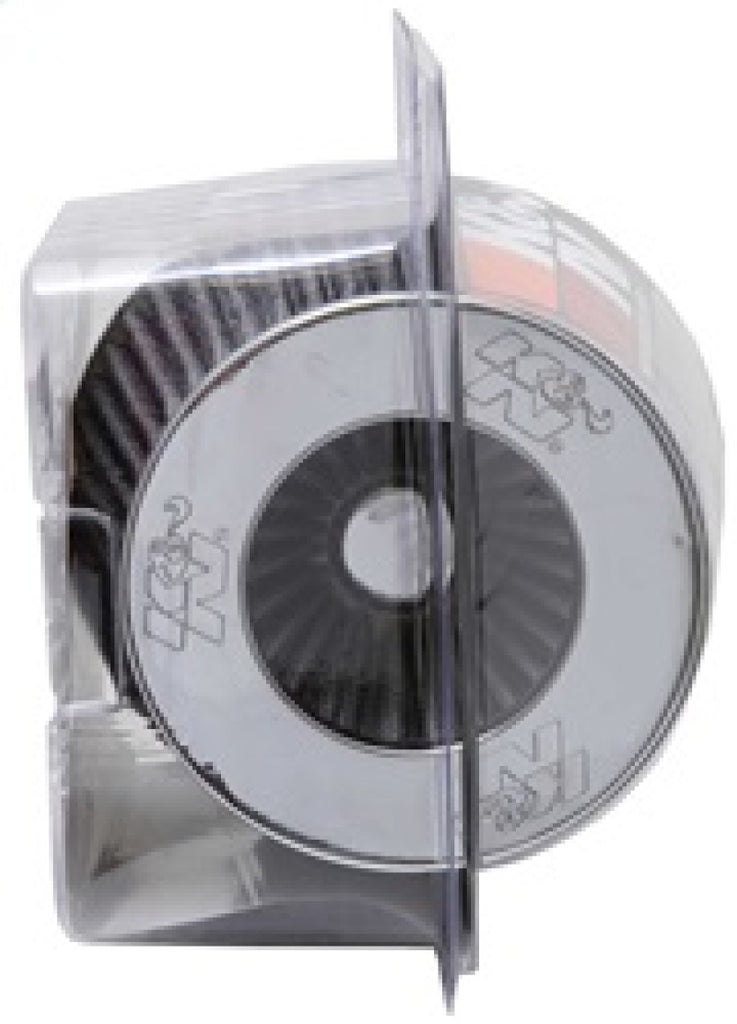 K&N Universal Filter Chrome Round Tapered White - 4in Flange ID x 1.125in Flange Length x 5.5in H K&N Engineering