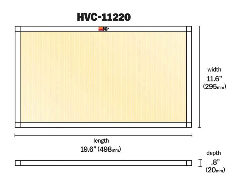 K&N HVAC Filter - 12 X 20 X 1 K&N Engineering