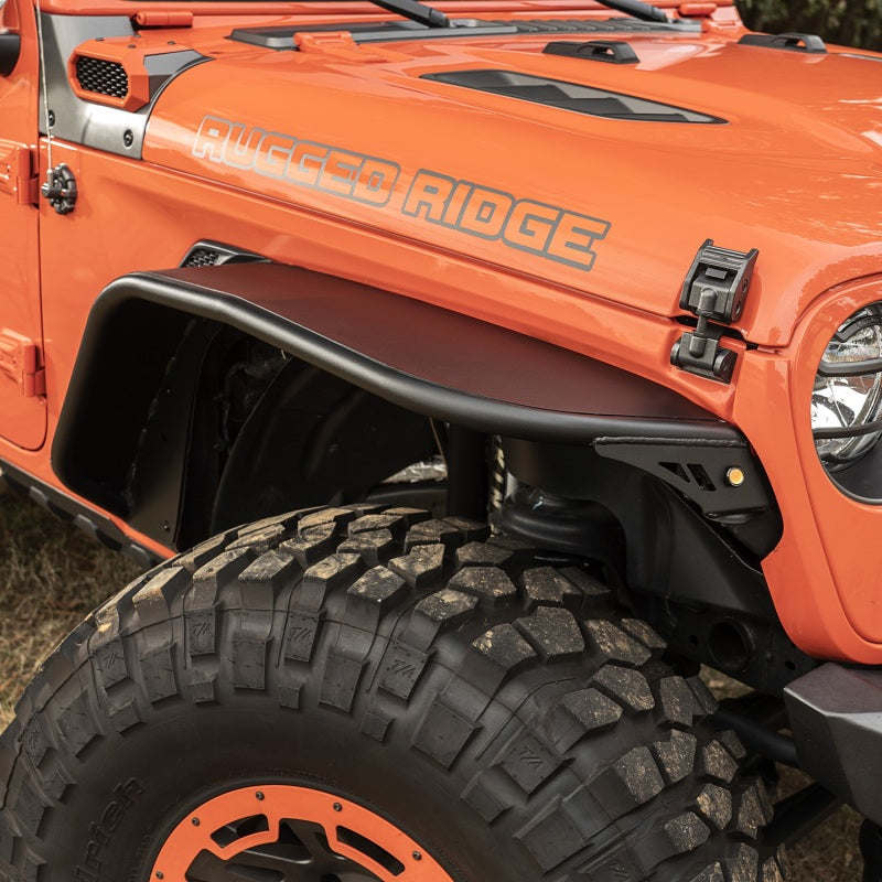 Rugged Ridge HD Steel Tube Fenders Full Set Black 18-19 JL Rugged Ridge