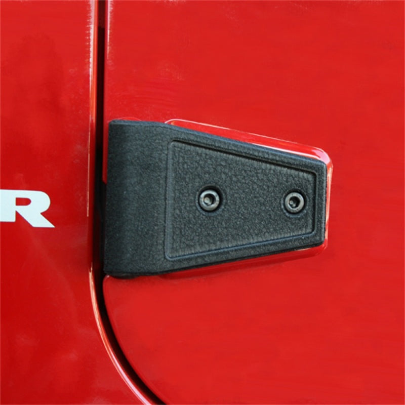 Rugged Ridge 07-18 Jeep Wrangler Textured Black Door Hinge Cover Kit Rugged Ridge
