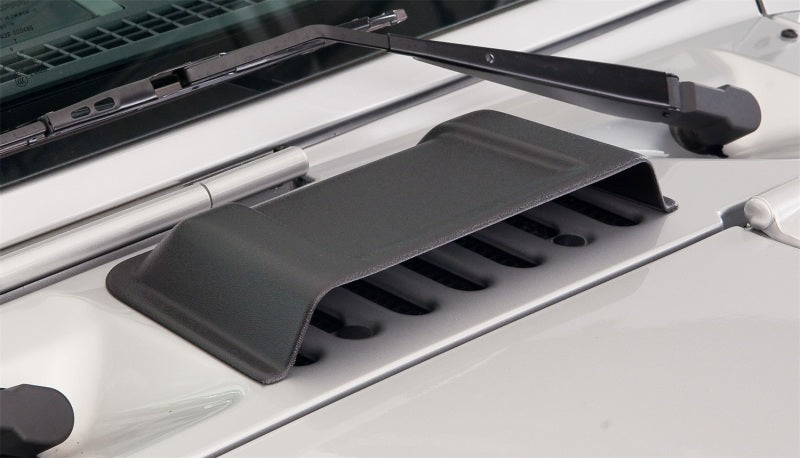 Bushwacker 98-18 Jeep Wrangler Trail Armor Hood Scoop (Textured Tpo) - Black Bushwacker