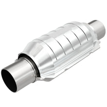 Load image into Gallery viewer, MagnaFlow Conv Univ 2.25in Inlet/Outlet Center/Center Round 9in Body L x 5.125in W x 13in Overall L Magnaflow