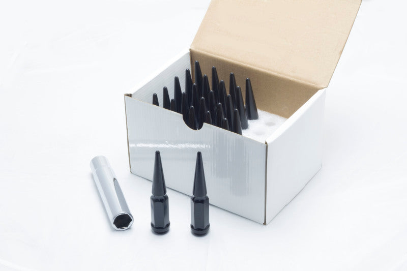 Wheel Mate Spiked Lug Nuts Set of 24 - Black 14x1.50 Wheel Mate