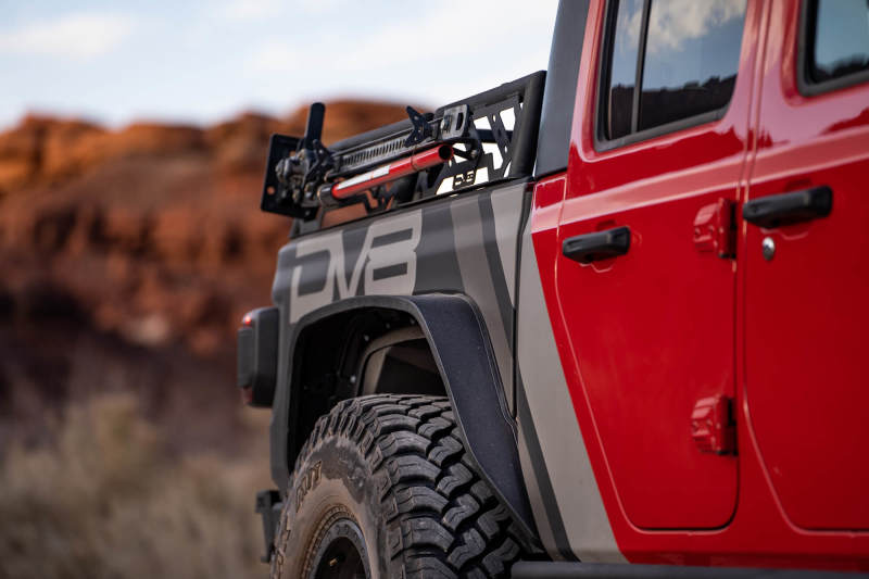 DV8 Offroad 20-22 Jeep Gladiator JT / 05-21 Toyota Tacoma Overland Bed Rack - 2pc. Adjustable DV8 Offroad